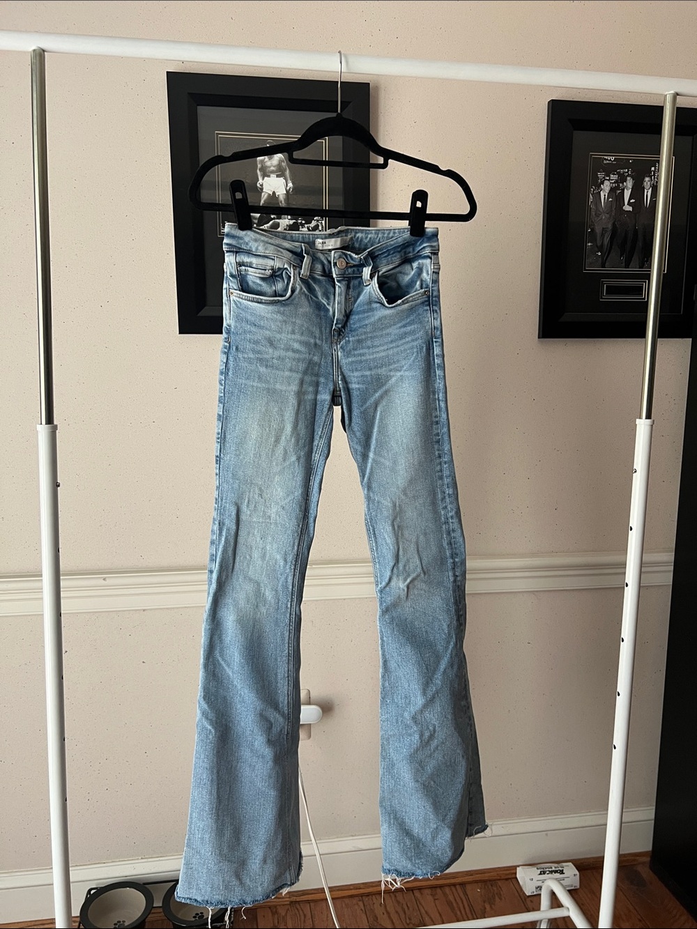 Zara Light Blue Flared Jeans